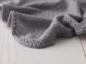 Eyelet Merino Baby Blanket