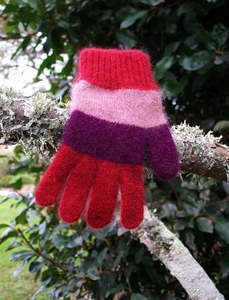 Childs Possum Merino Stripe Gloves