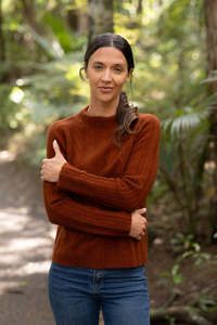 Corrugated Cable Possum Merino Pullover