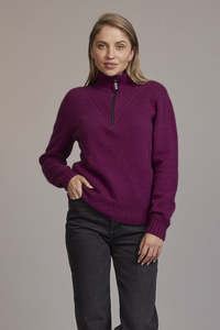 Mcdonald New Zealand: Ridge Possum Merino Funnel Neck Jumper