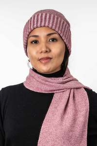 Moss Stitch Plated Possum Merino Beanie