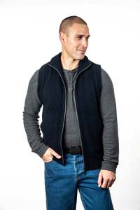 Koru Knitwear: Men's Possum Merino Zip Vest