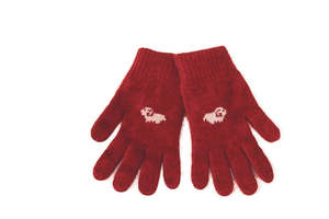 Gloves: Sheep Motif Possum Merino Gloves