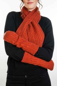 Gloves: Cable Knit Possum Merino Glovelets