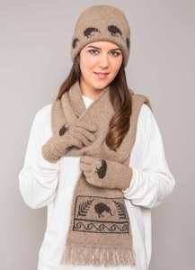 Scarves Neck Warmers: Kiwi Motif Possum Merino Scarf