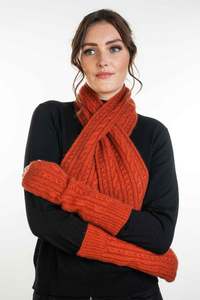 Cable Knit Possum Merino Scarf