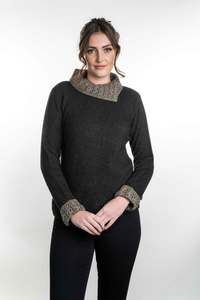 Womens Jumpers: Two Tone Possum Merino Jumper