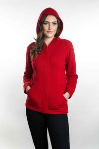 Womens Jackets: Hooded Possum Merino Zip Jacket