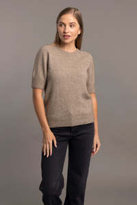 Stepped Stitch Possum Merino T-Shirt