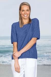 Summer Collection: Women's Dimple Stitch Summer Possum Sweater