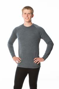 Merino Men: Long Sleeve Merino Crew Neck T-Shirt