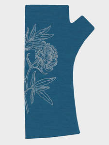 Peony Print Merino Wool Gloves