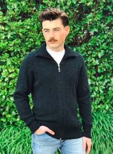Full Zip Possum Merino Mens Jacket