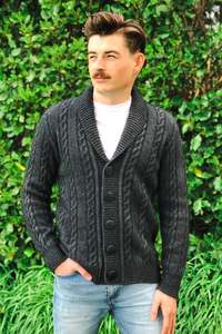 Cable Button Possum Merino Jacket