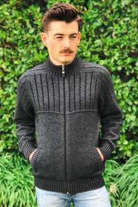 Mens Jackets: Full Zip Possum Merino Jacket with Pockets