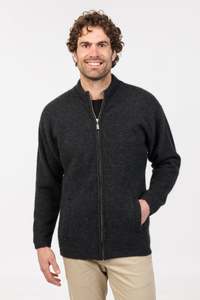 Mens Jackets: Felted Possum Merino Zip Jacket