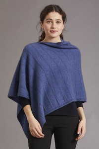 Garter Detail Possum Merino Poncho