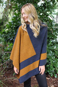 Mothers Day: Asymmetrical Possum Merino Cosset Poncho