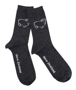 Sheep Motif Merino Socks