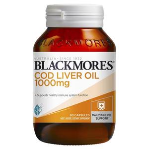 Fish Oil: Blackmores Cod Liver Oil 1000mg 80 Capsules