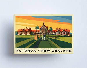 FM0127 - Post Art Magnet - Rotorua Bath House