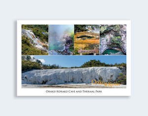 Rotorua: OK2 - Post Art Postcard - Orakei Korako Composite