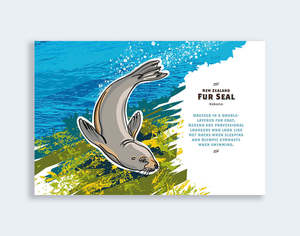 832 - Post Art Postcard New Wildlife - NZ Fur Seal Kekeno