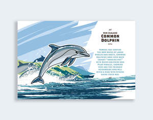 Wildlife Line Art: 836 - Post Art Postcard New Wildlife - Common Dolphin