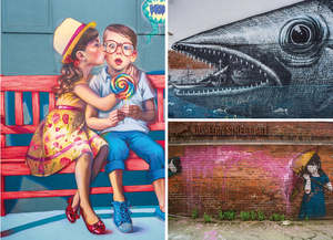 LDN209 - Street Art, Dunedin - Large Postcard