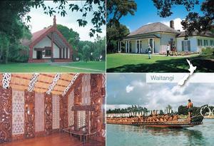 Waitangi And Maori Culture: SBI190 - Waitangi Multi - Small Postcard