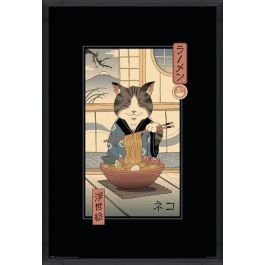 3D Lenticular: Vincent Trinidad - Neko Ramen 3D lenticular Framed
