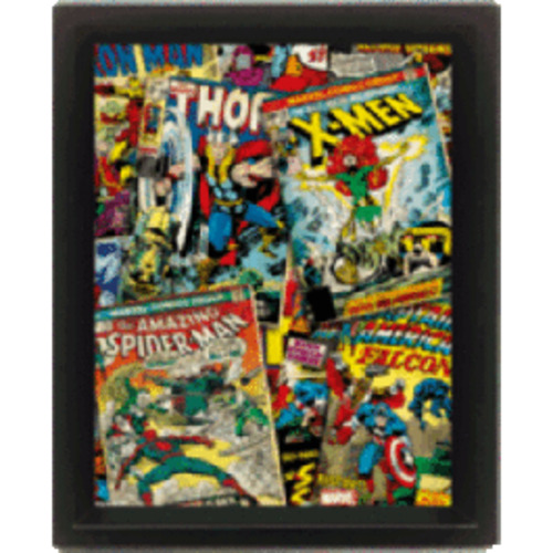 3D Lenticular: Marvel Comics - Framed 3D Lenticular
