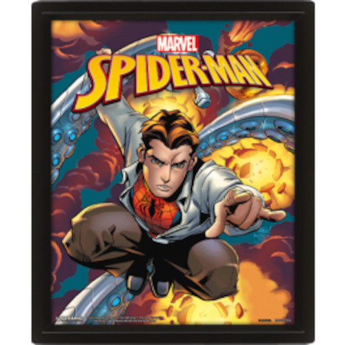 3D Lenticular: Spiderman Marvel Costume Blast - 3d Framed Lenticular
