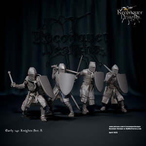 Early C14th Knights Set A, Dismounted