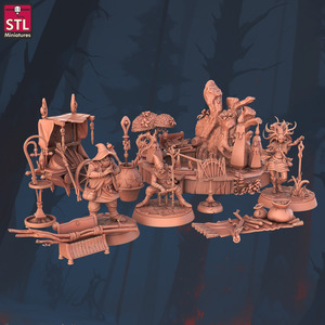 Stl Miniatures: Staff Crafters Set