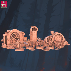 Stl Miniatures: Sewer Workers Set
