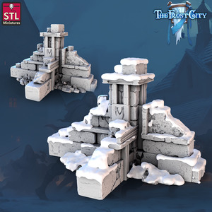 Stl Miniatures: Ruined Walls