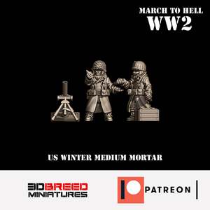 3d Breed Ww2 United States: US GIs 81mm Mortar, Winter Coats