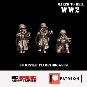 US GIs Flamethrowers, Winter Coats