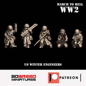 3d Breed Ww2 United States: US GIs Engineers, Winter Coats