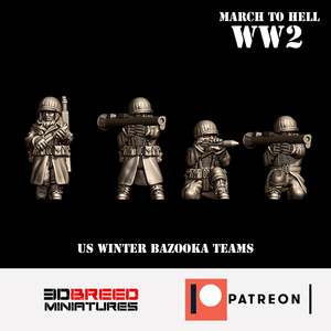 US GIs Bazooka Teams, Winter Coats