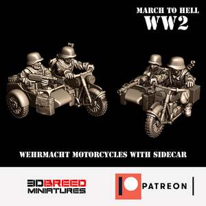 German Motorcycle with Sidecar