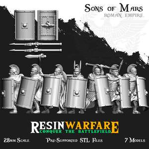 Resin Warfare Imperial Roman: Praetorians with cloaks