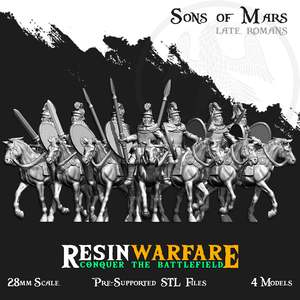 Resin Warfare Patrician Romans: Aurelian Equites - Lorica Squamata