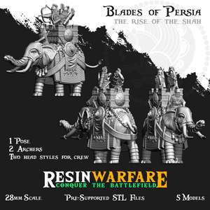 Resin Warfare Sassanid Persian: Armoured War Elephants