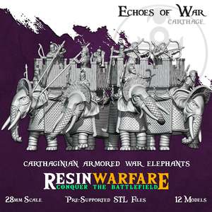 Resin Warfare Carthaginians: Carthaginian Armoured Elephants