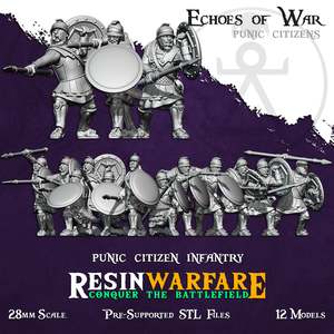 Resin Warfare Carthaginians: Punic Citizen Spearmen