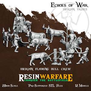 Resin Warfare Iberian Tribes: Iberian Flaming Bull set