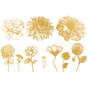 Gold Flower Overglaze Transfer - Botpots