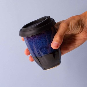 Blue Ceramic Glazes: Merlin Ceramic Travel Cup